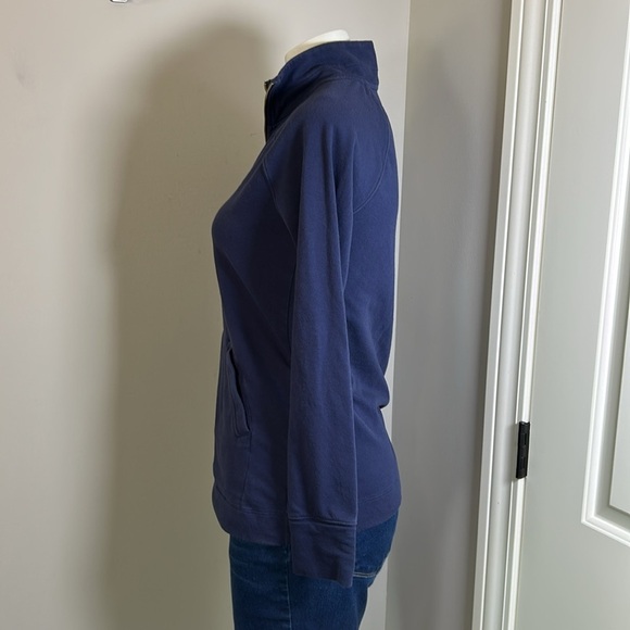 Lilly Pulitzer Skipper Popover Solid Navy Blue Pullover Half Zip Sz XS - Picture 4 of 10